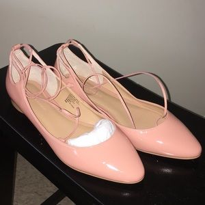 New Banana Republic Pink Flats with Ankle Lace Up!